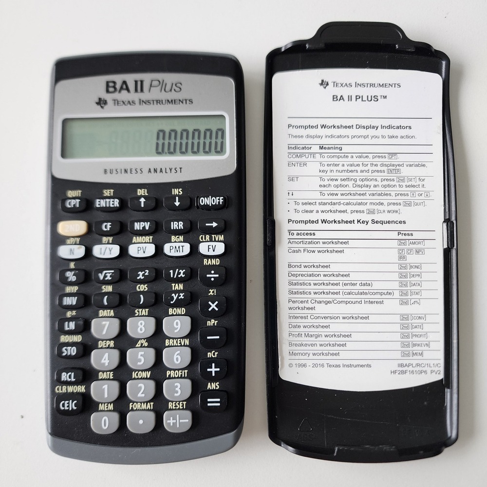 Texas Instruments BA II Plus Financial Calculator Business Analyst With Case